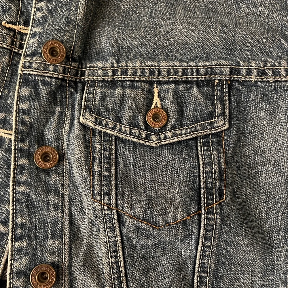 Gap Jeans Vintage Denim Jacket Womens XS Blue 2000 Y2K Cotton Classic Trucker - Picture 5 of 9